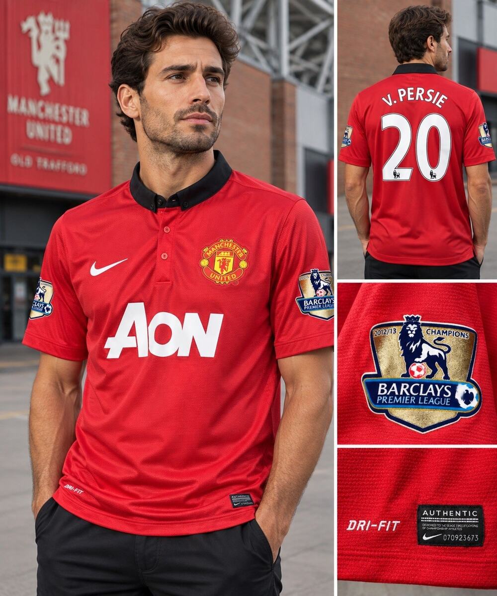 Nike Manchester United Van Persie 20 2013/14 Home Soccer Jersey Men XL